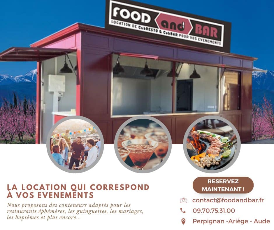 Food and Bar I location de conteneurs modulaires pour vos événements culinaires ou festifs